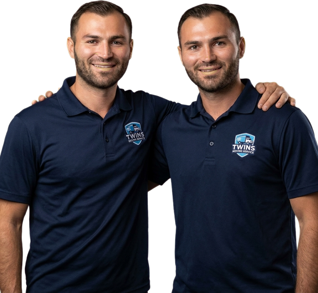 The twin brothers who own and operate Twins Moving Service